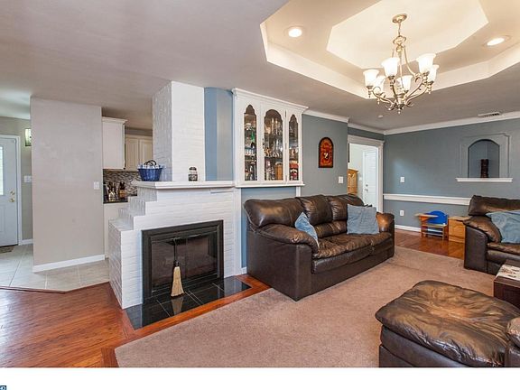 Living room with fireplace