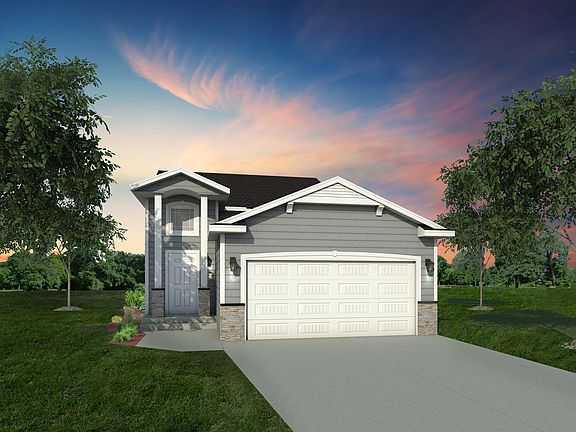 2180 Colonial Elevation 2-Stall Upgraded exterior
