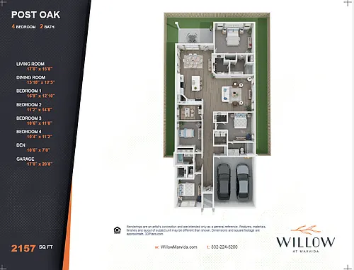 Floor plan Post Oak