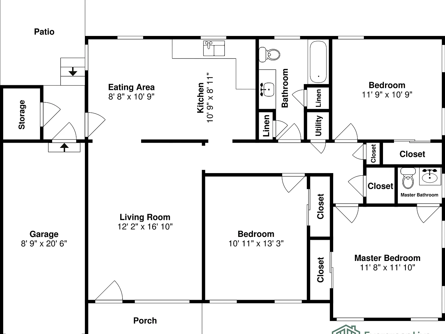 3 bed, 1.5 bath, 1196 sqft, $1,795 — Photo 2