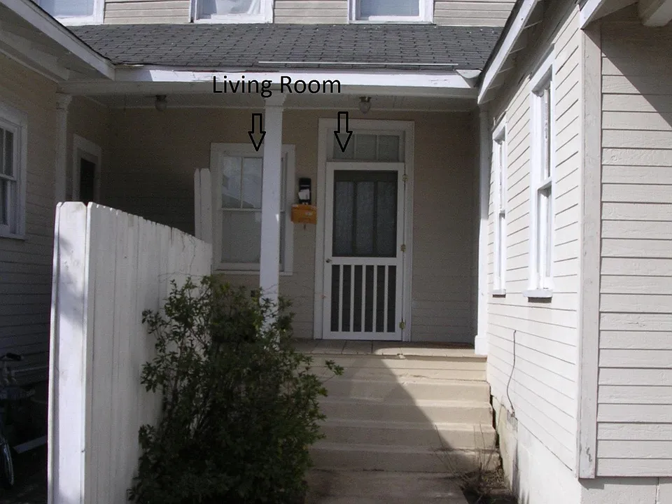 Entrance to 2014 11th St Apt A. All windows shown upstairs are in this apartment!