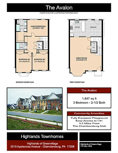 Floor plan Townhomes - 3 bed 2. 5 bath
