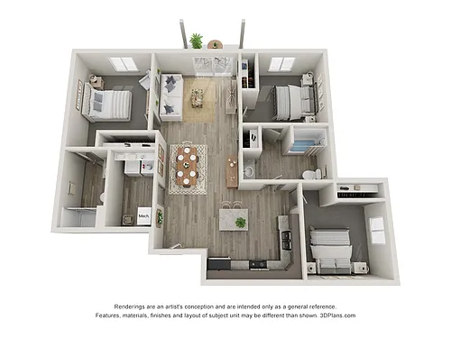 Floor plan 3 Bedroom 2 Bathroom
