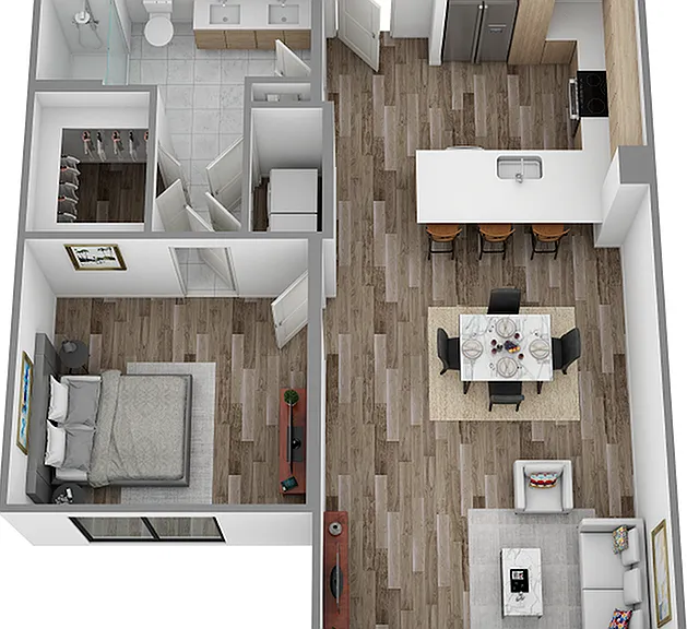H: 1 bed / 1 bath H: 1 bed / 1 bath