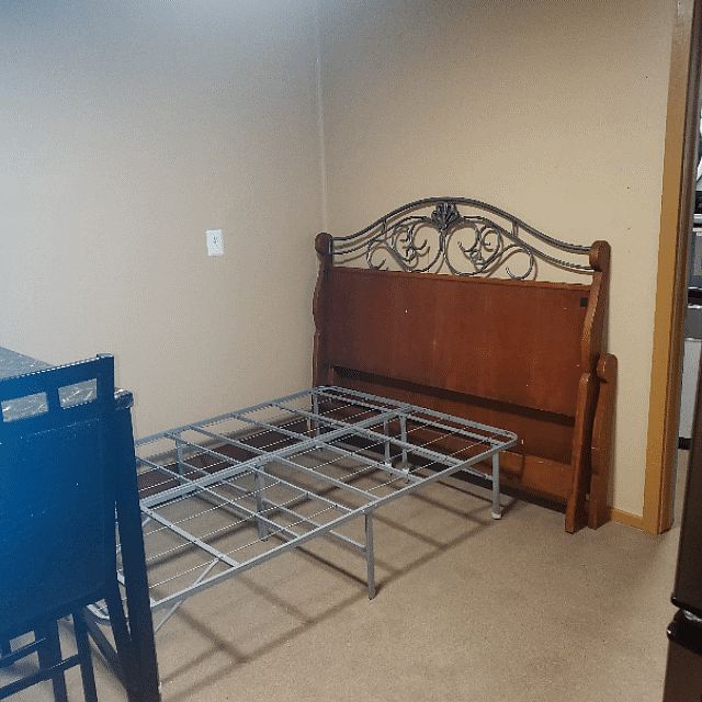Bedframe included with rent.
