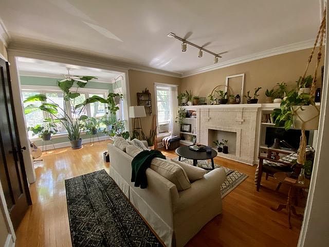 Living room and front sunroom.