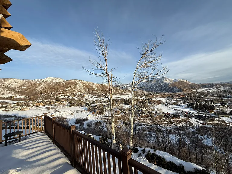 View from the deck, with snow