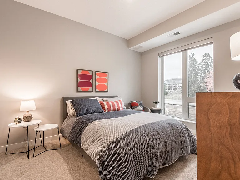 Our bright and airy bedrooms feature large windows, allowing natural light to fill the space.