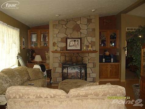 Fireplace in the living room