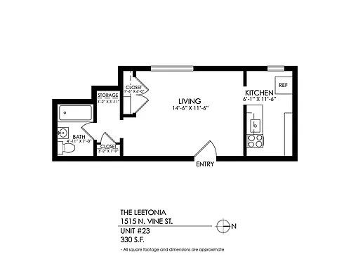 Floor plan Studio