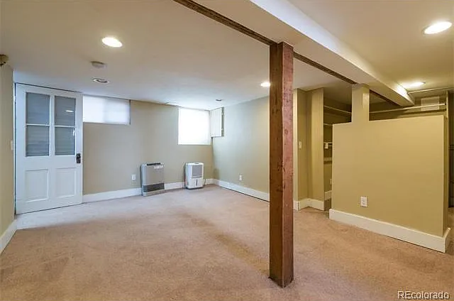 Downstairs with walk-in closet