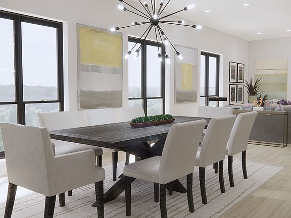 Rendered image of similar penthouse at Portico
