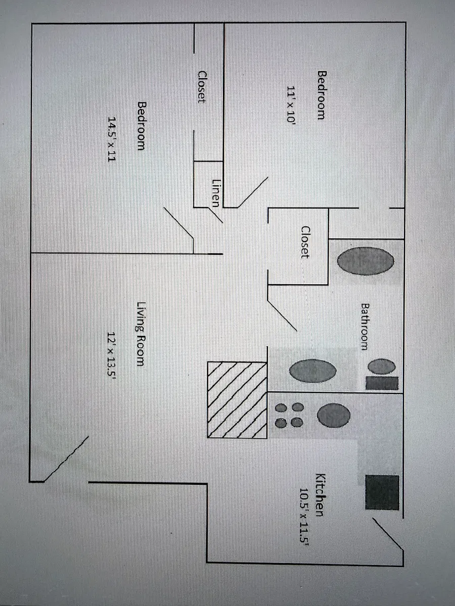 Floor plan 2 Bdrm