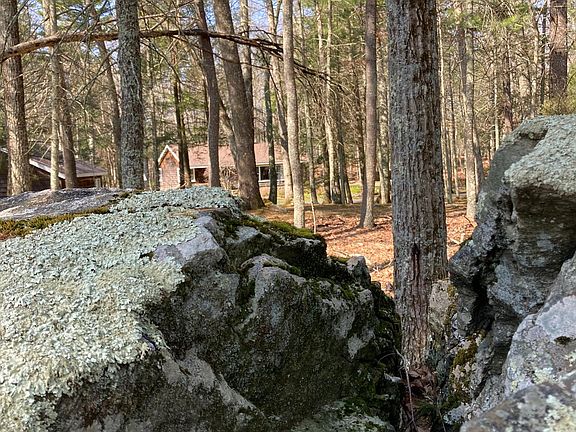 Huge rocks like this all over the property.