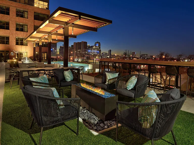 Poolside Lounge with Fireplace