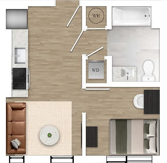 1 Bedroom - 1B 1 Bedroom - 1B