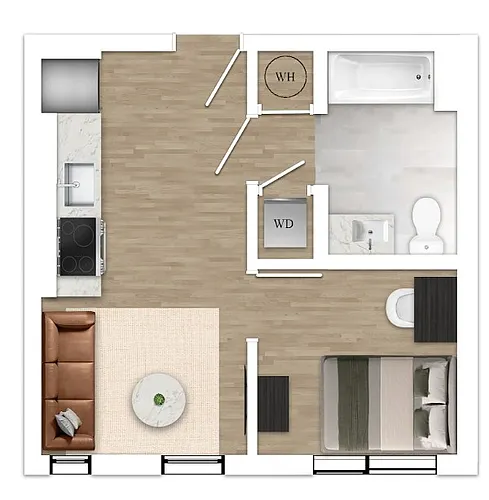 Floor plan 1B - 1X1