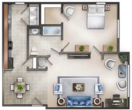 Floor plan The York with Sunroom