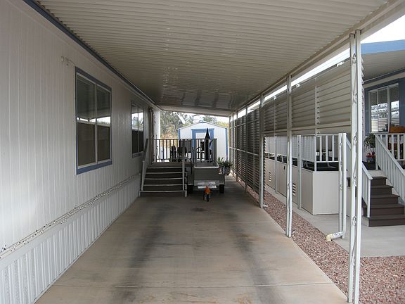 covered, concrete drive