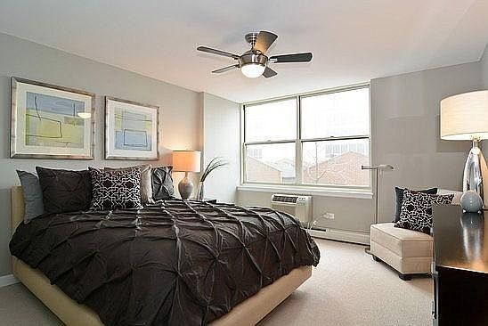 Master bedroom 13' x 12' with 9' closet. Has hardwood flooring (no carpet).