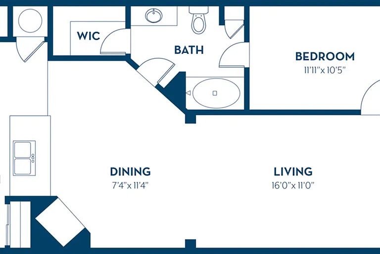 1 Bedroom | 1 Bath | 877 SF | Renovated 1 Bedroom | 1 Bath | 877 SF | Renovated