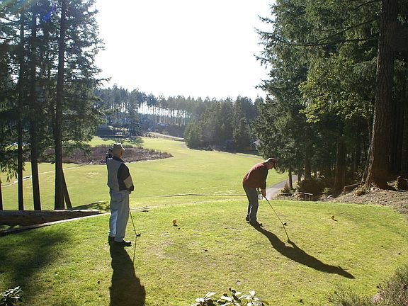 Looking down fairway from 6th tee box