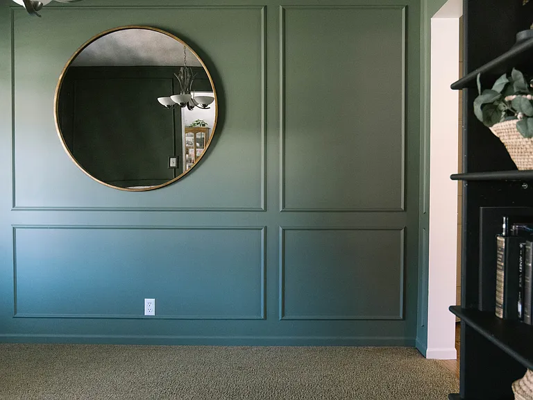 dining room with trim and fresh paint