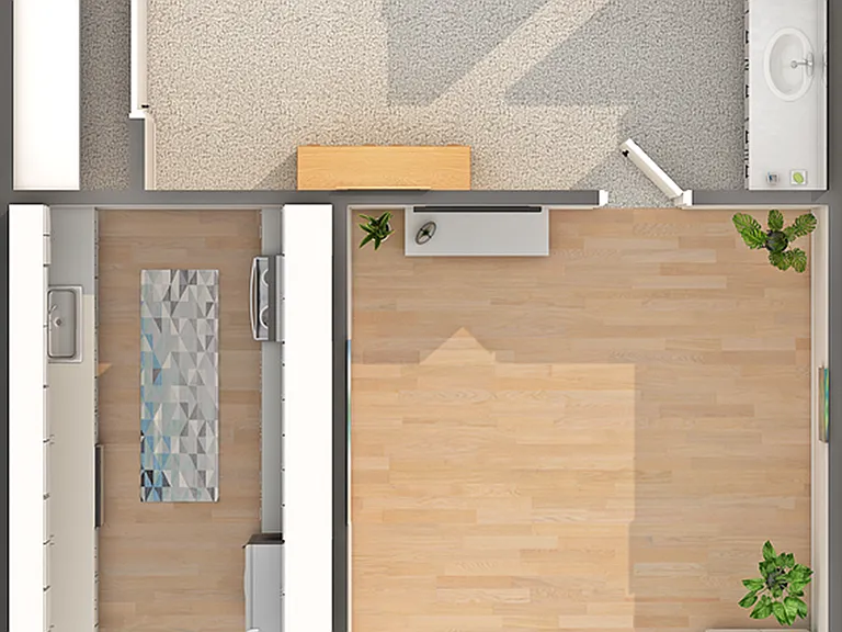 A1R | 1-Bedroom Floorplan A1R | 1-Bedroom Floorplan