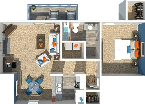 1 Bedroom 751 1 Bedroom 751