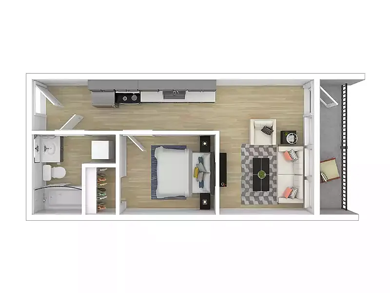 Floor plan Inline Urban West Studio