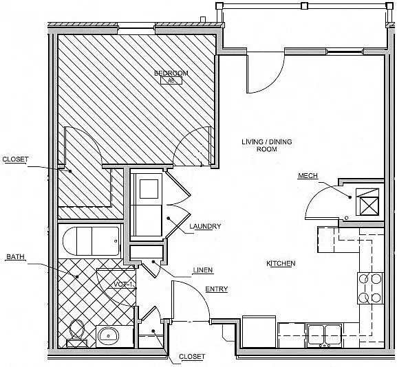 Floor plan One Bedroom
