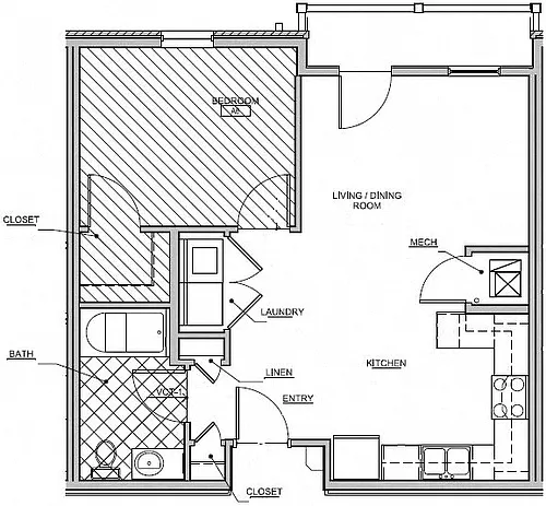 Floor plan One Bedroom