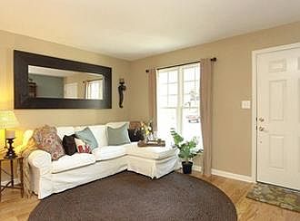 Living room and front door.