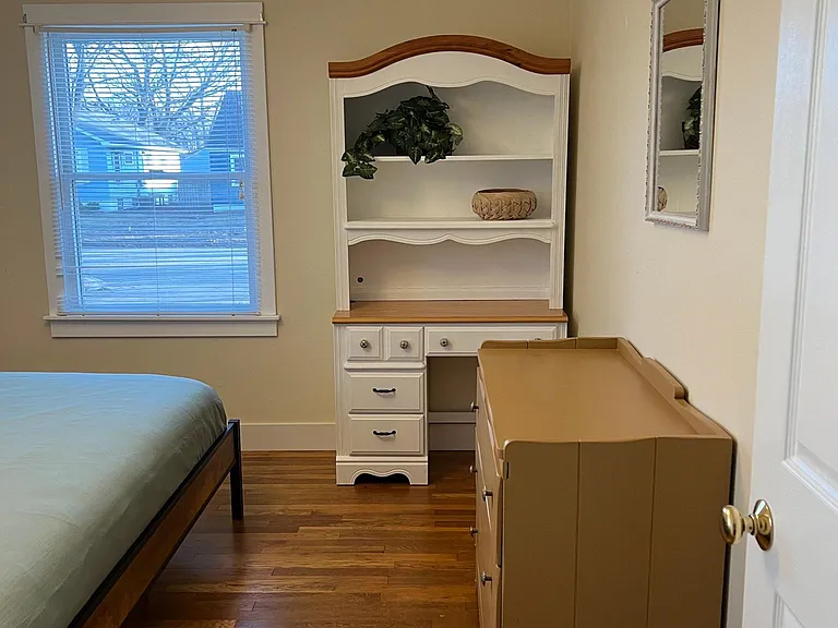 Master bedroom, main level, king bed.