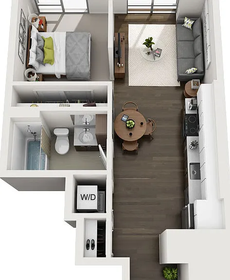 The Dianne - 1x1 JR - 1 Beds - 1 Baths - 586 Sq. ft.