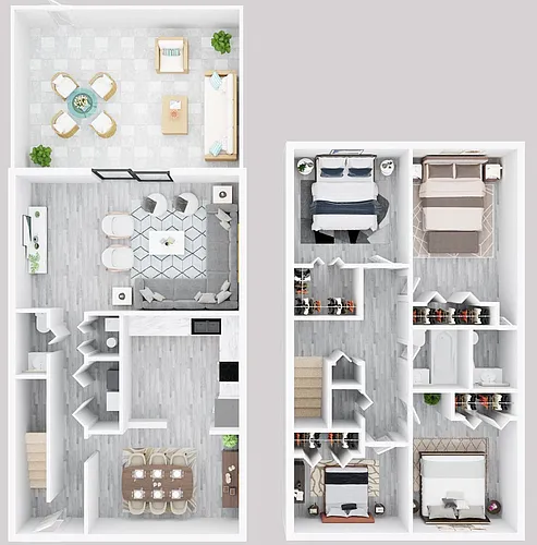 Floor plan Four Bedroom 2.5 Bath TH
