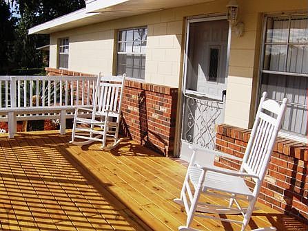 New front porch w/ rocking chairs