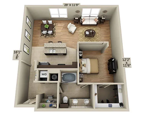 Floor plan Plan B (A1B)