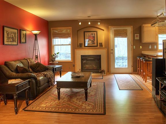 Cozy family room with gas fireplace