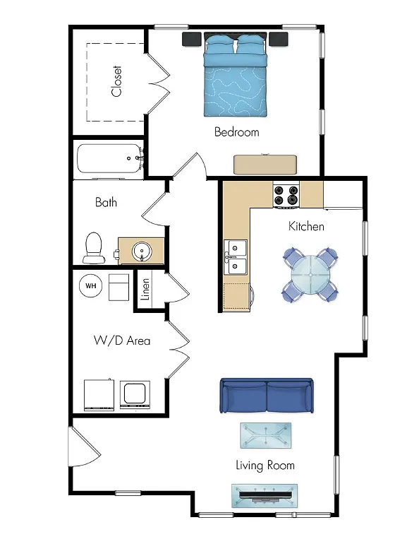 Floor plan One Bedroom