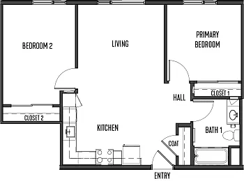 Floor plan 2 bedroom