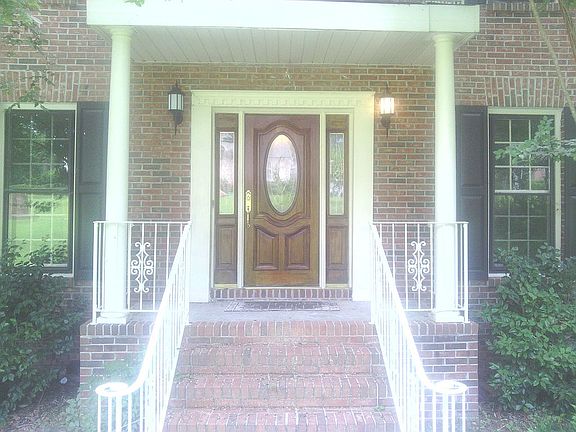 Mahogany front door. 
