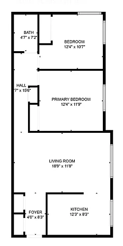 Floor plan 2 Bedroom A