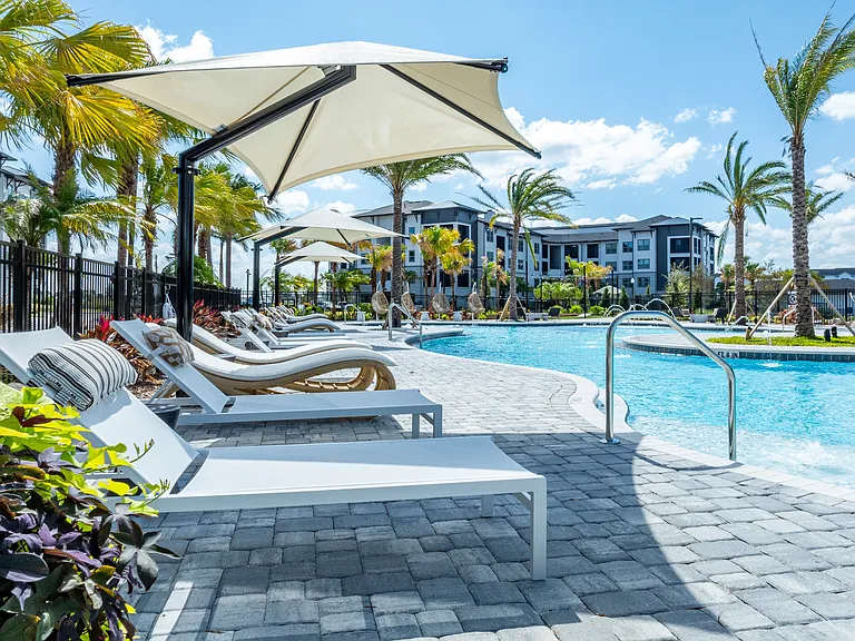 Resort-Style Salt-Water Pool with Sun Shelf