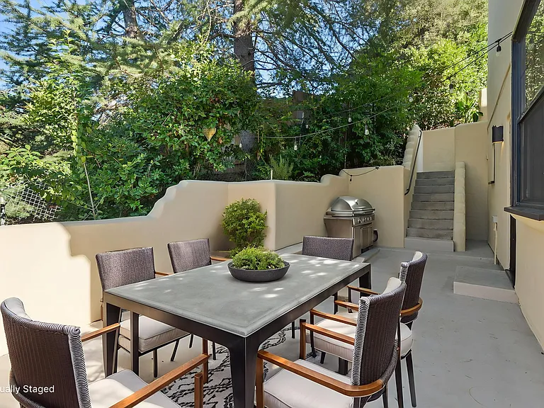 Outdoor dining area off the kitchen. Special includes BBQ.