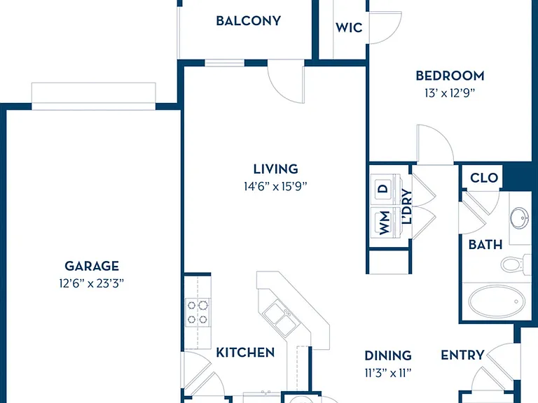 1 Bedroom | 1 Bath | 890 SF | Renovated | Attached Garage 1 Bedroom | 1 Bath | 890 SF | Renovated | Attached Garage