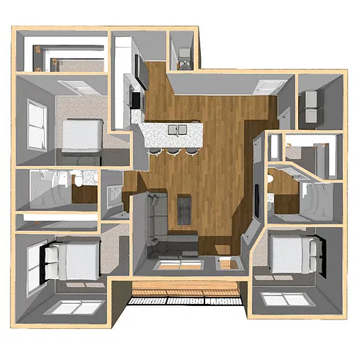 Floor plan F 1234 SF