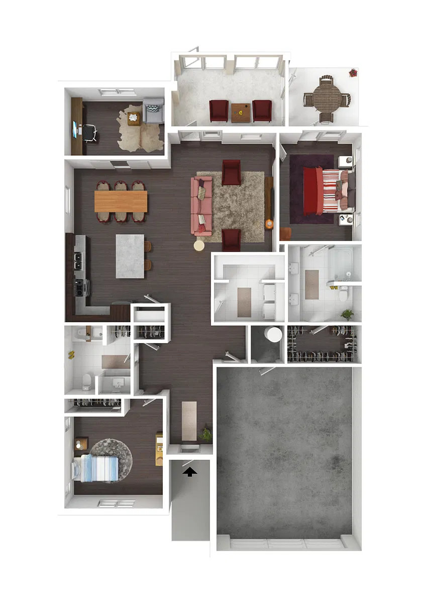Floor plan 2 Bedroom B Standard
