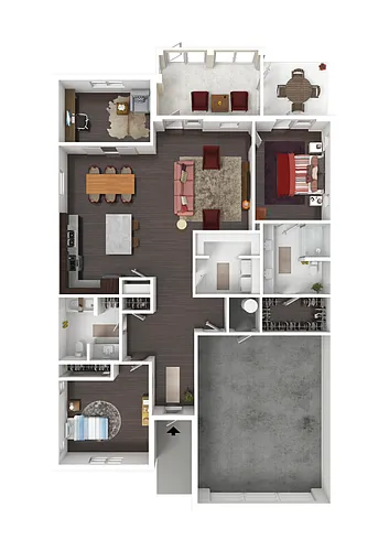 Floor plan 2 Bedroom B Standard