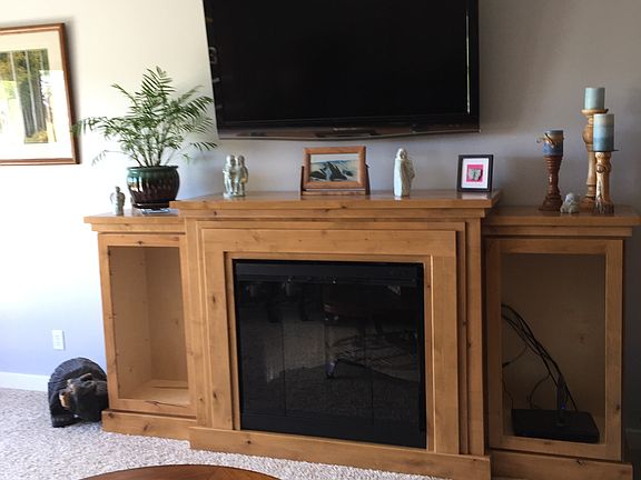 Electric fireplace front roo